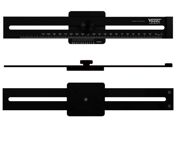 Streichmass-Paralellreisser, Dur-Aluminium, Messbereich 250mm / VPE Stück