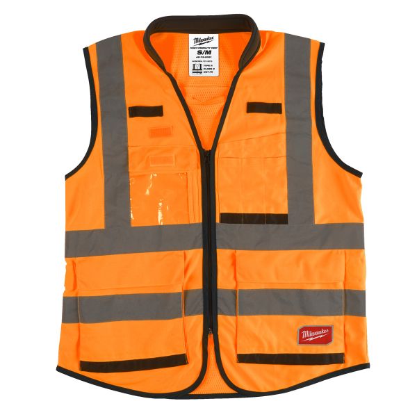 Premium Warnschutzweste Hi-Vis Orange, Grössen: S - XXL (Milwaukee)