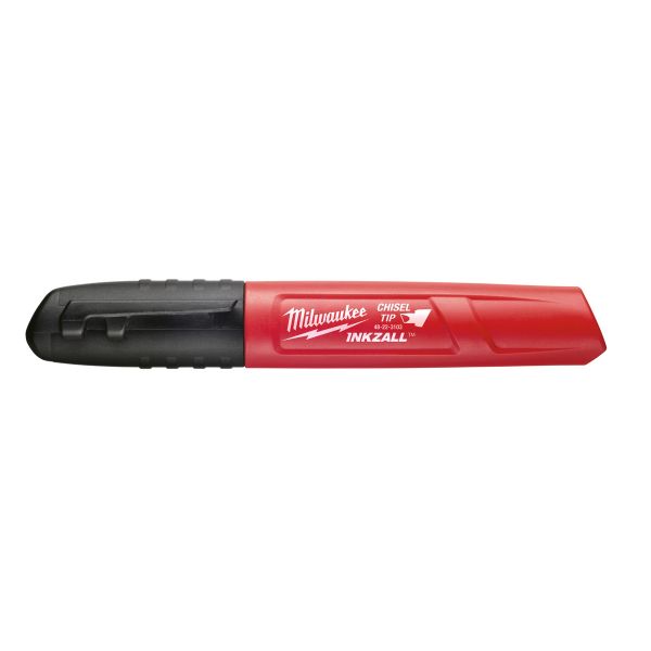 INKZALL Permanentmarker Keilspitze schwarz / Milwaukee # 48223103 / EAN: 045242333608